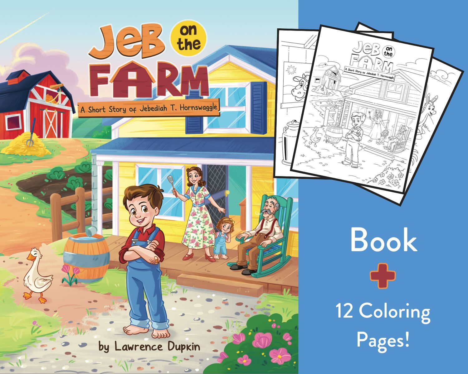 Jeb on the Farm: Coloring Book Book Image